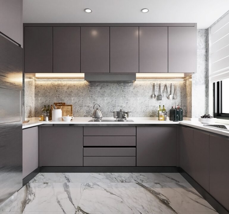 kitchen cabinets by King Design 237 in Buea